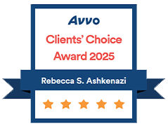 Avvo | Clients' Choice Award 2025 | Rebecca S. Ashkenazi | 5 Stars